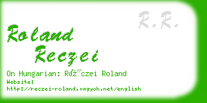 roland reczei business card